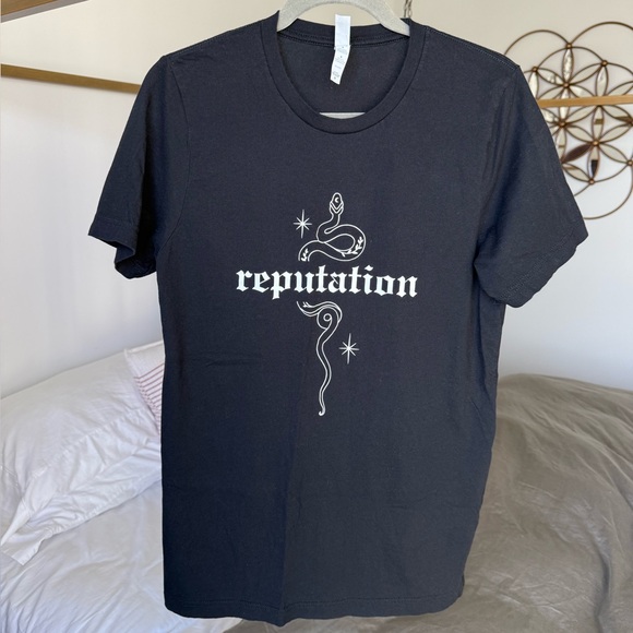 Bella Canvas Tops - Bella Canvas Taylor Swift REPUTATION Era Tee Shirt Black Medium Swifties Merch